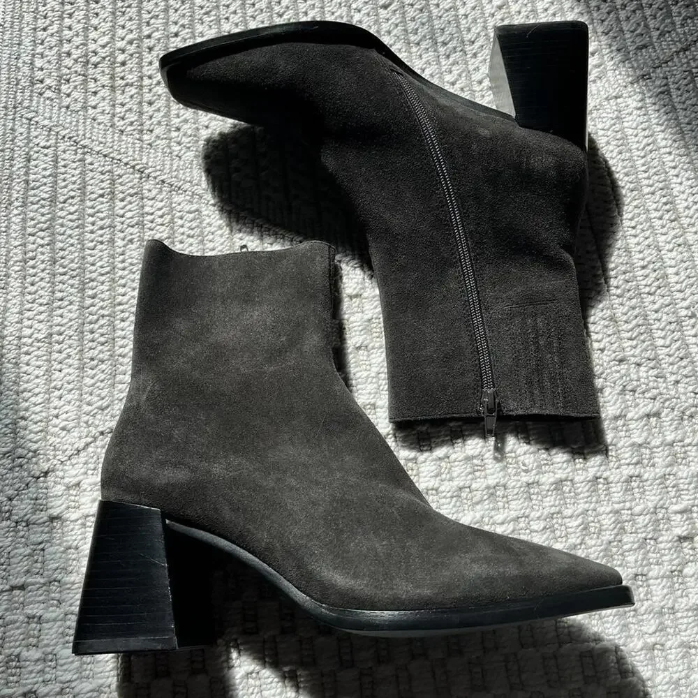Jeffrey Campbell Sherpal-2 Booties in Slate Suede